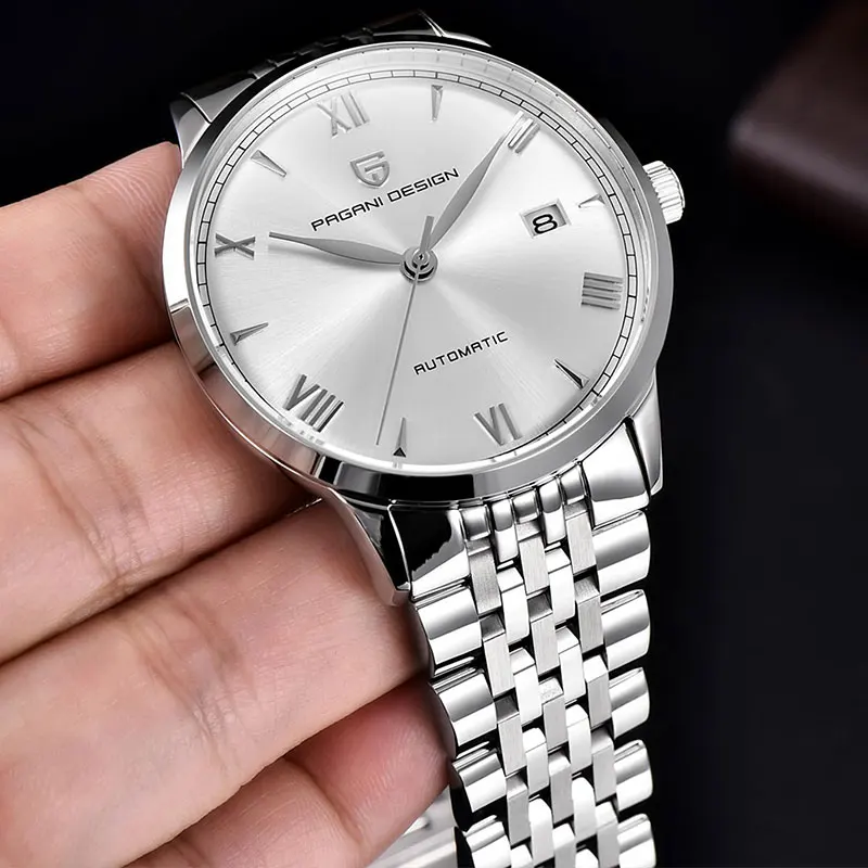 

Мужские часы 40 мм PAGANI DESIGN NH35, механические часы с сапфировым стеклом, водонепроницаемые автоматические часы из нержавеющей стали, лучший бренд, мужские часы