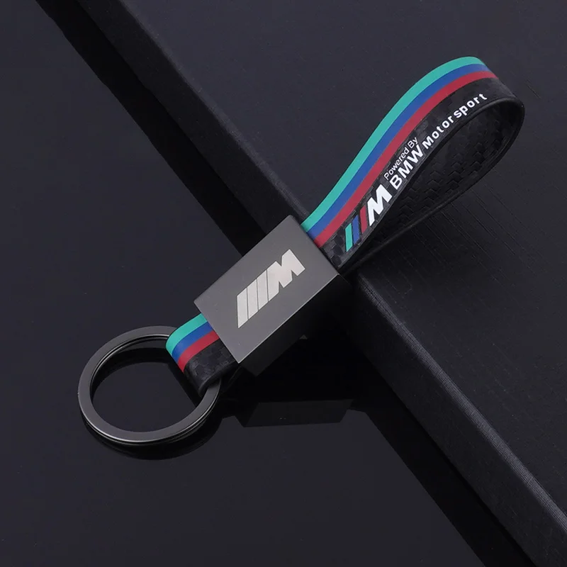 Carbon Fibre Leather M Sport Car Key Fobs Ring Key Chain for Bmw M Emblem G30 G32 3 4 5 7 M3 M4 M5 X1 X3 X5 X6 X4 E61 E60 E31 - view 4