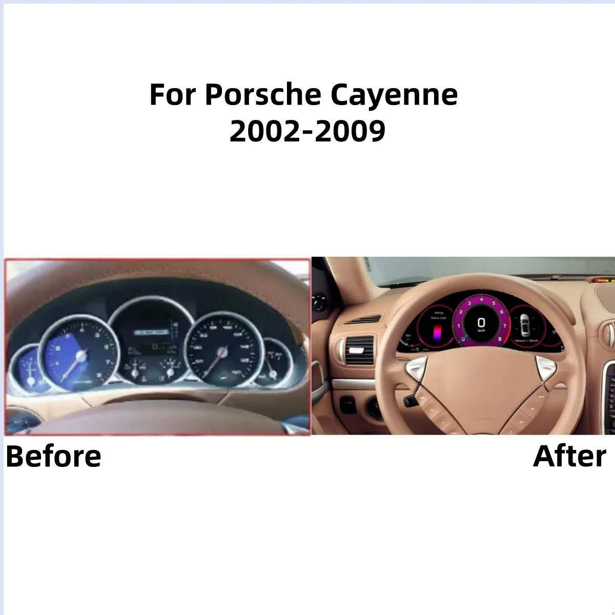 

Upgrade Replacement Full LCD Digital Dashboard For Porsche Cayenne 2002-2009 Cockpit Virtual Instrument Cluster Instrument Panel