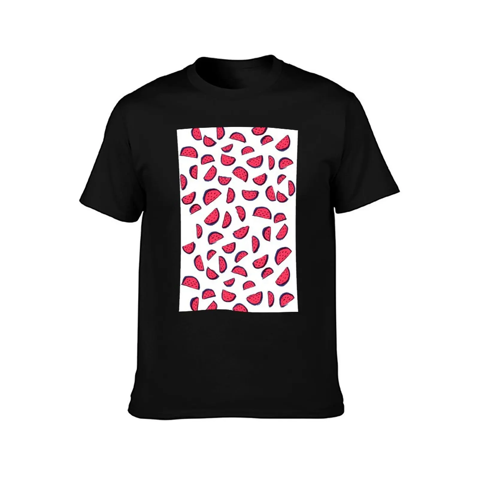 Sandía T-Shirt, Summer Casual Cotton Tee, Oversized Streetwear Tops, Vintage Graphic Print, Loose Fit Short Sleeve, 100% Cotton