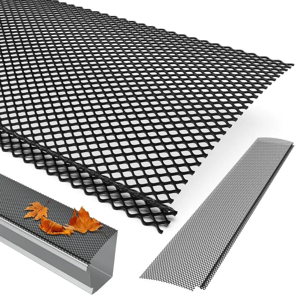 6 Inch Heavy Duty Steel Leaf Filter Gutter Screens, Snap in Anti-Overflow Micro Mesh Protection Covers, Fit 4, 5 and 6 K Style R