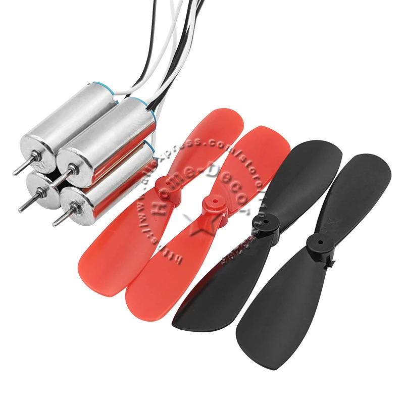 2 Pairs 45000rpm DC3.7V 7x16.5mm Coreless Motor Wirh 45mm CW CCWPropeller for DIY Helicopter Aircraft Airplane Model