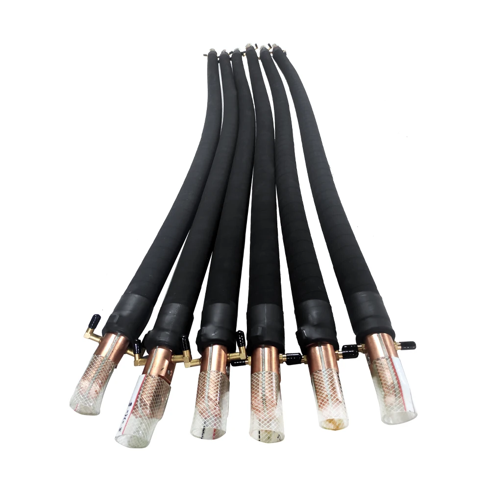 Water Cooling Kickless Cabled Secondary Cable 200mm X 3m Red Copper High Temperature Resistance For Industrial Welding