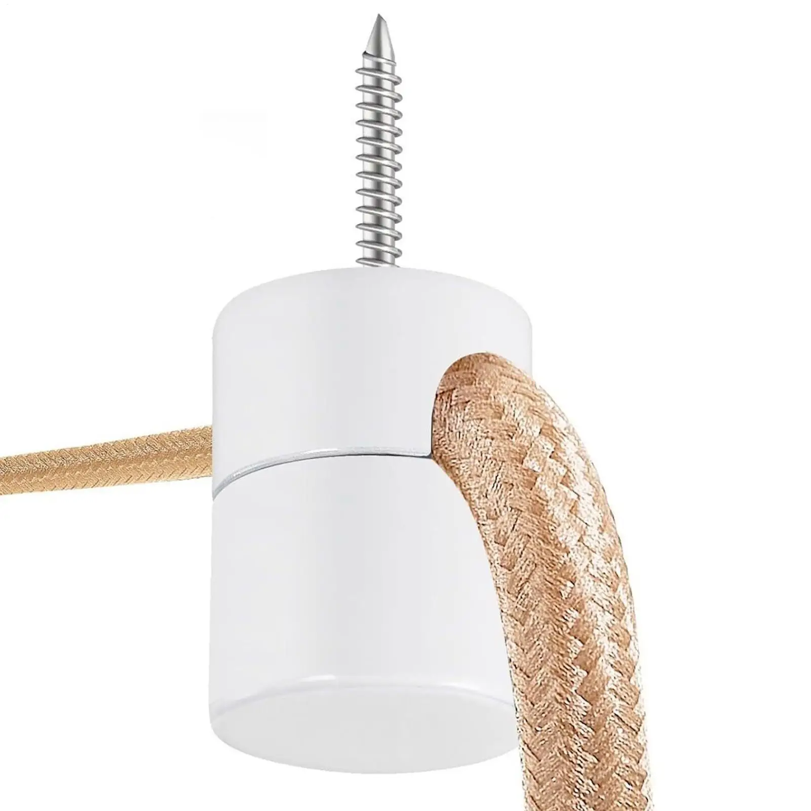 

Крючок для подвешивания потолочного светильника, алюминиевый кабельный крючок для проводов ламп, DIY, для электрических кабелей, шнуров, с функцией снятия нагрузки с провода, для люстр и светильников, 1 шт.