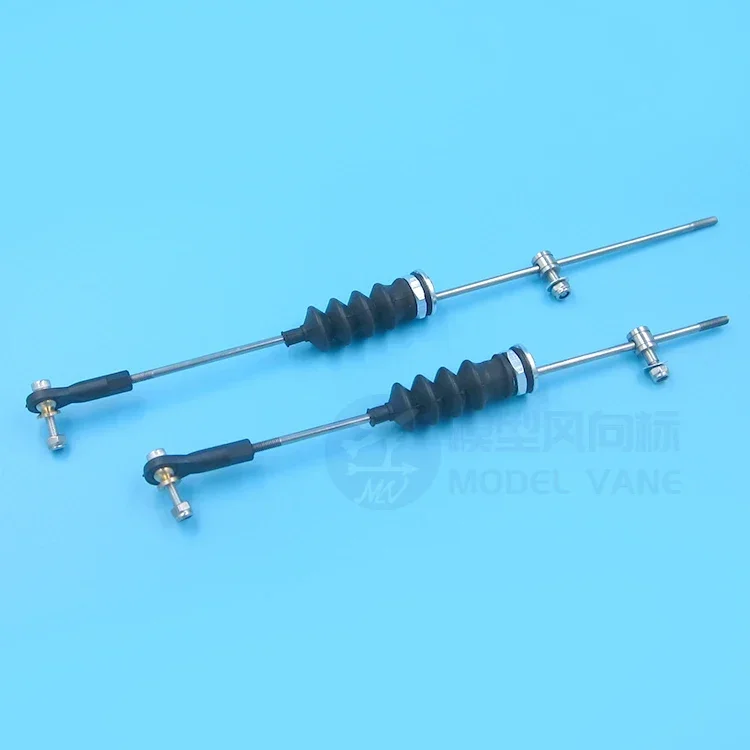 3mm Servo Linkage Set M3 Ball Joint+Stopper Adjuster+Seal Bellow+10-30mm Push Rod Kit Model Boat Rudder Metal Connection Part