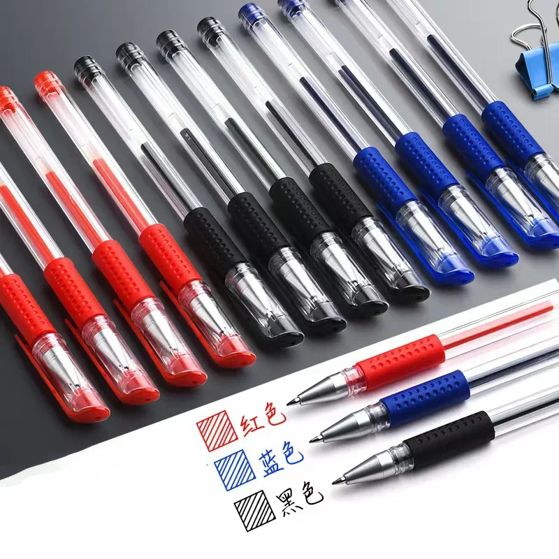 Imagem -05 - Caneta Esferográfica Gel Grupo Tinta Preta Azul e Vermelha 05 mm Perfeito para a Volta às Aulas ou Material de Escritório 10 Pcs 18 Pcs