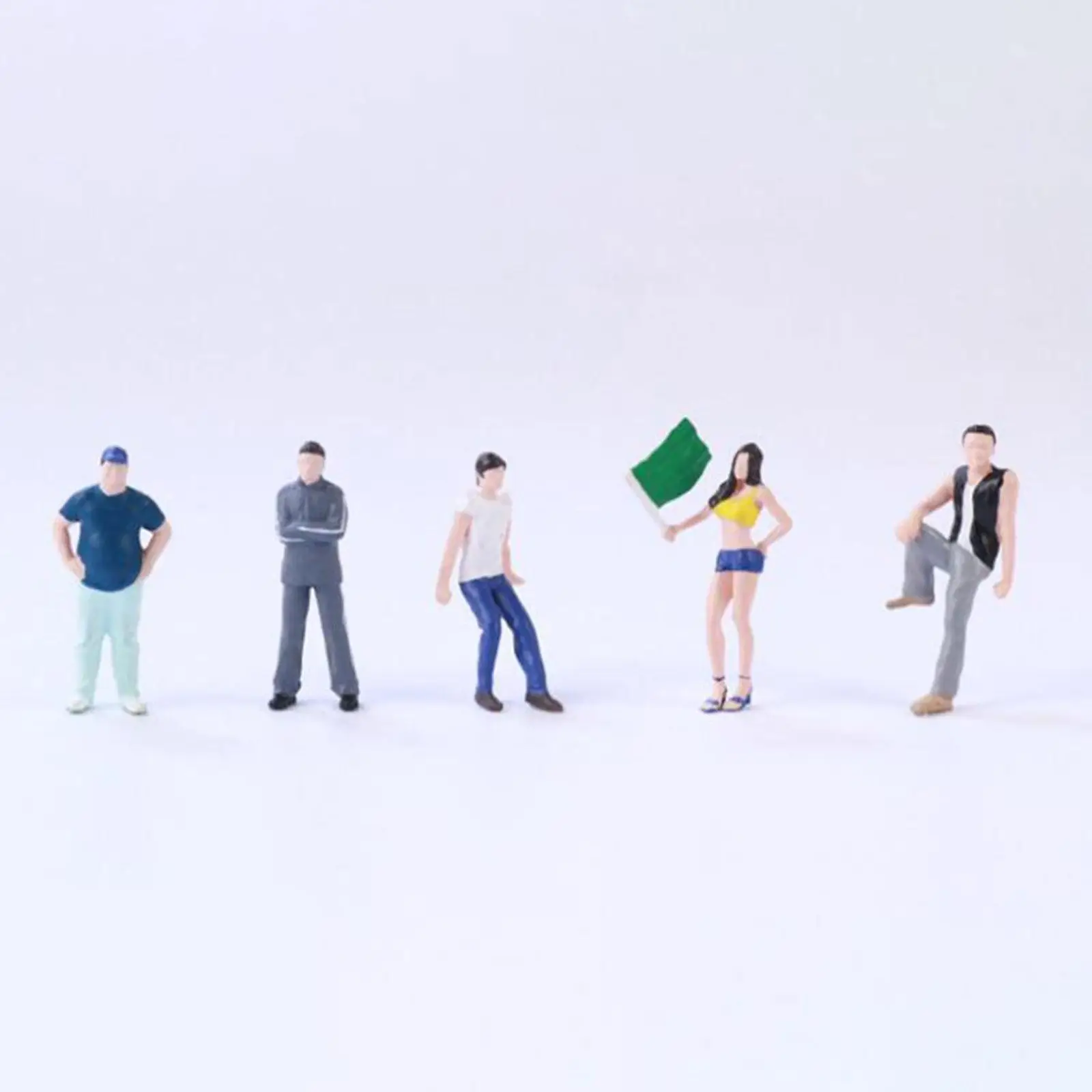 

5x 1/64 Figures Set Realistic Resin Simulation Assorted Poses small people