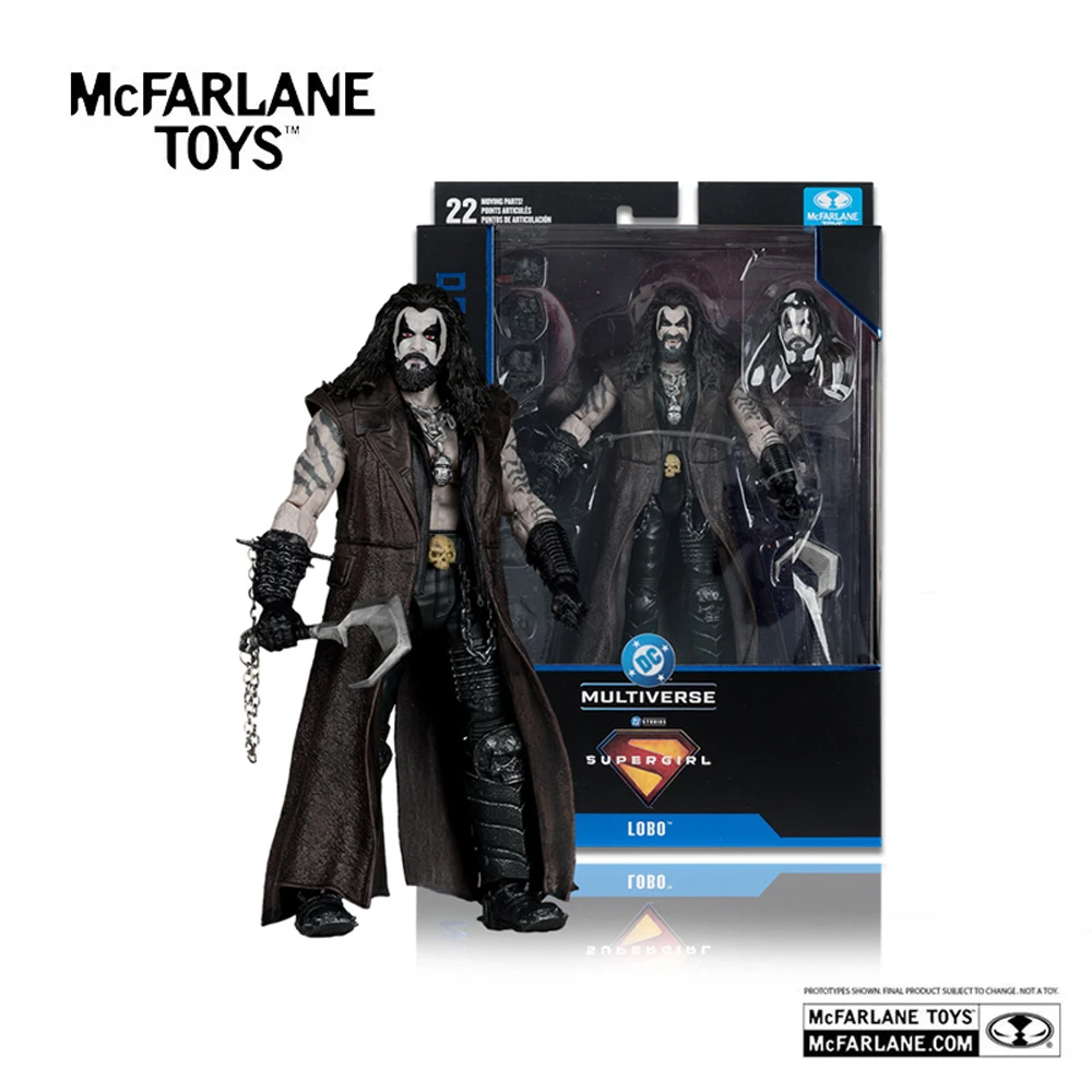 Mcfarlane Toys DC Multiverse Lobo 7" Action Figure Edição Deluxe Cinematográfica Supergirl Boneca Modelo de Filme Kit de Garagem