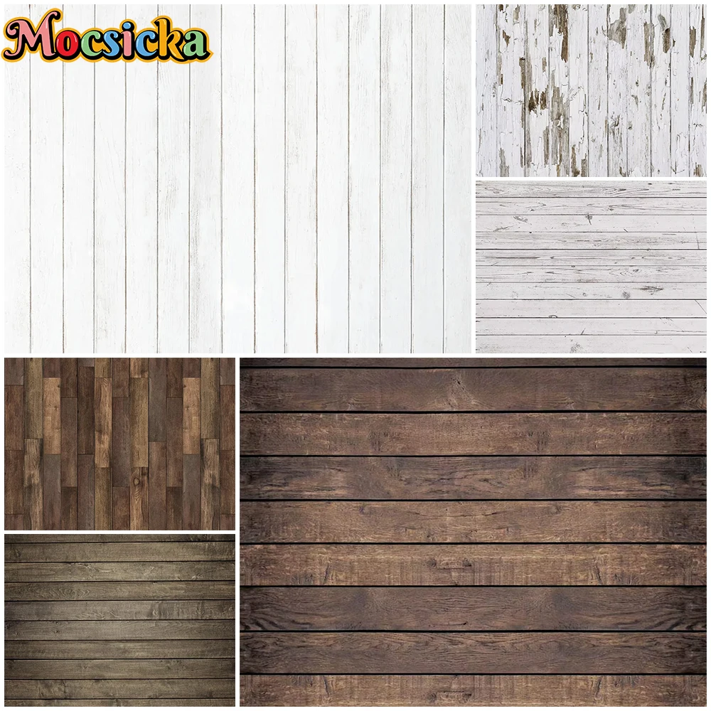 Mocsicka Rubber Mat Background Photography Custom Wood Grid Floor Decorations Baby Newborn Photo Backdrops Shooting Props Studio