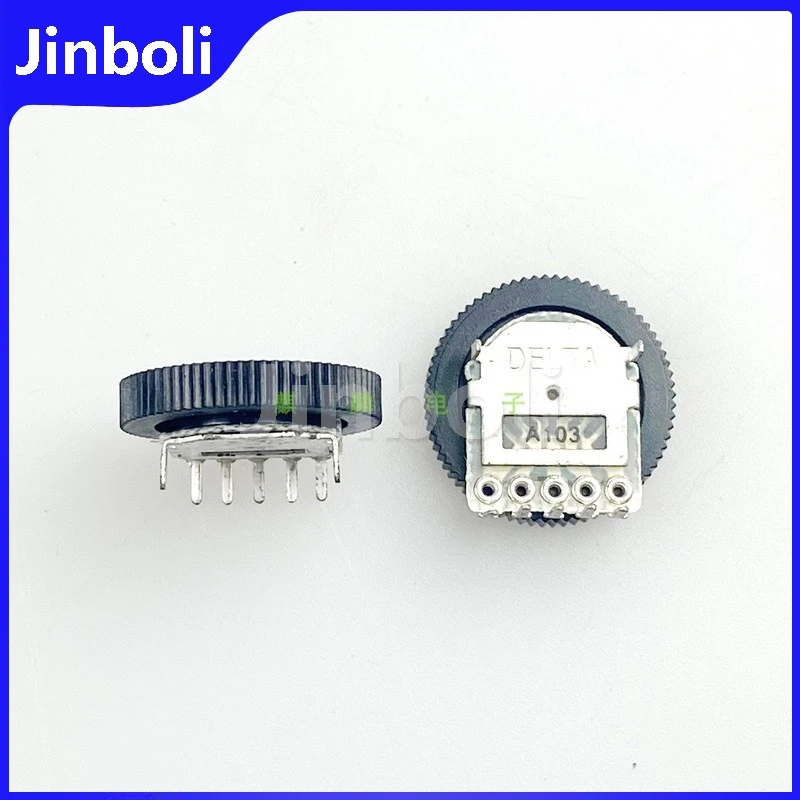 20PCS 16*3MM Dial Gear Potentiometer A10K A103 Duplex 5Pins Radio Volume Wire Control Volume Adjustment Switch