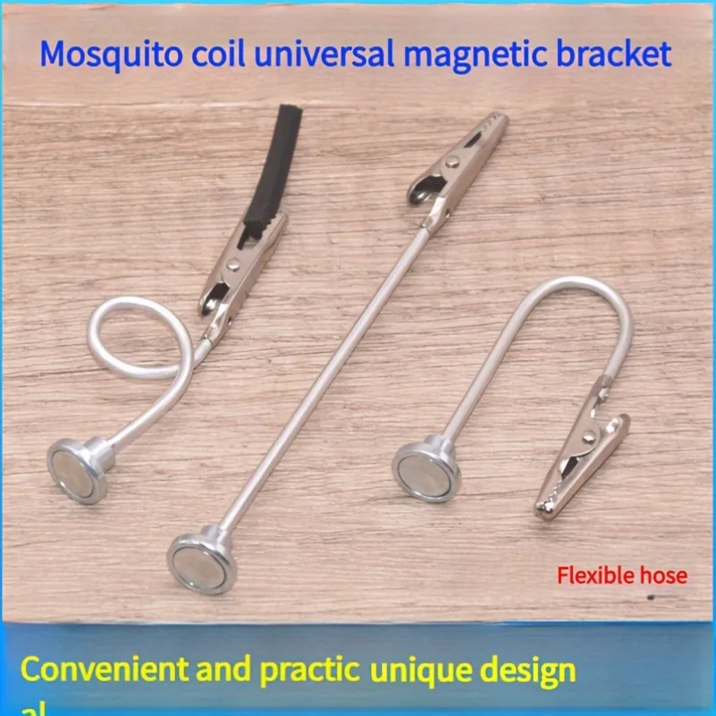 Stainless Steel Mosquito Coil Bracket Durable Strong Magnetic Magnetic Support Frame Multi-function Ash Tray Base Incense Clip