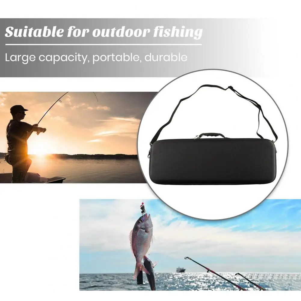 

Fishing Lure Bag Practical Zipper Closure Soft Lining Waterproof Pole Reel Lure Fishing Tackle Bag Fishing Supplies