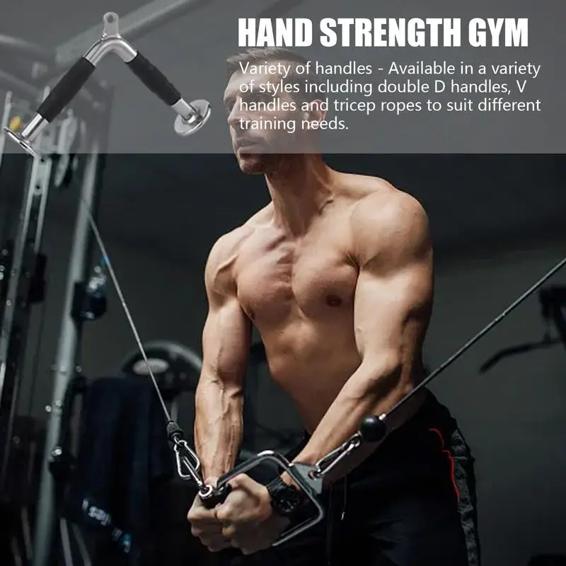 Pulley Attachments For Gym Rustproof Heavy Duty Gym Cable Attachments Multifunctional Non-Slip Safe Grip Weight Machine