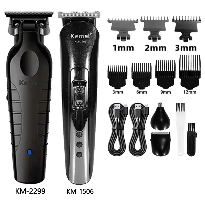 

Машинка для стрижки волос Kemei Km-2299 Km-1506 Km-2024 Парикмахерская машинка для стрижки волос Машинка для стрижки волос Беспроводная аккумуляторная бритва