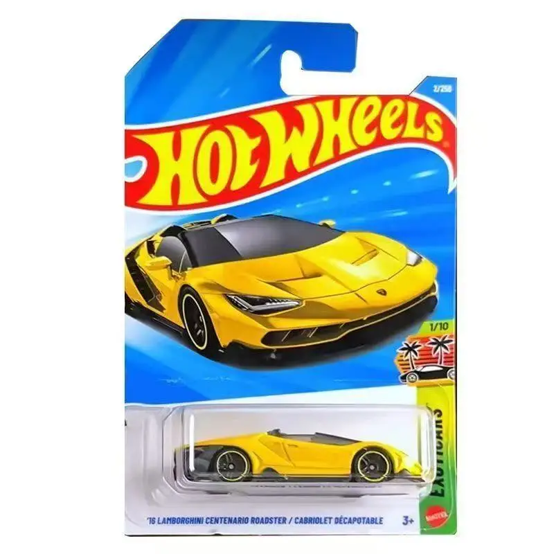 

Автомобили Hot Wheels 2026 A 16, Lamborghini Centenario Roadster, желтая металлическая литая модель игрушечного транспортного средства