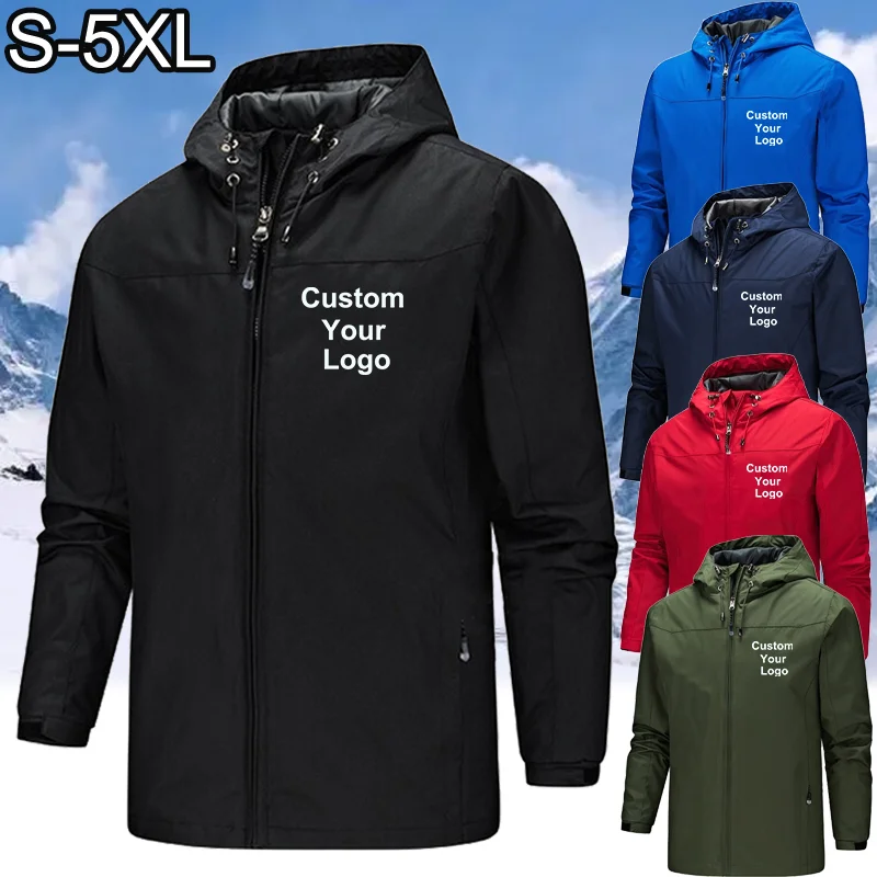 

Army Training Coat Custom Your Logo Jacket Men Soft Shell Outerwear Coat Windproof Jacket Spring Autumn Hooded Coat