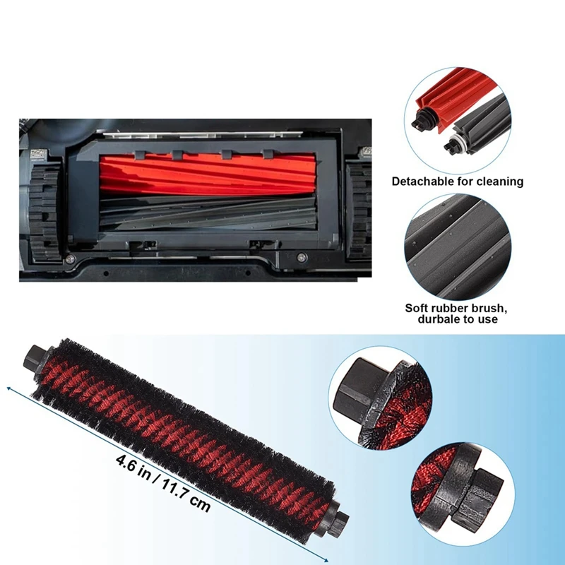 مكنسة روبوت Roborock-Ultra ، فرشاة رئيسية مزدوجة ، فرشاة جانبية ، فلتر Hepa ، أقمشة ممسحة ، قطع غيار بديلة ، S8 Pro
