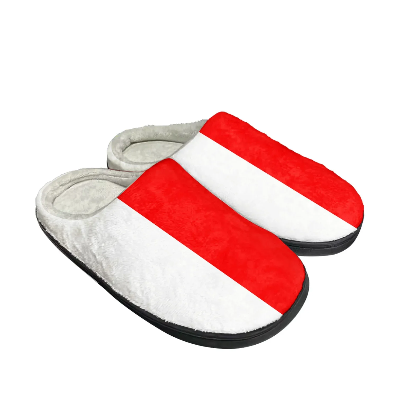 

Indonesian Flag Home Cotton Custom Slippers Mens Womens Sandals Indonesia Plush Bedroom Casual Keep Warm Shoes Thermal Slipper