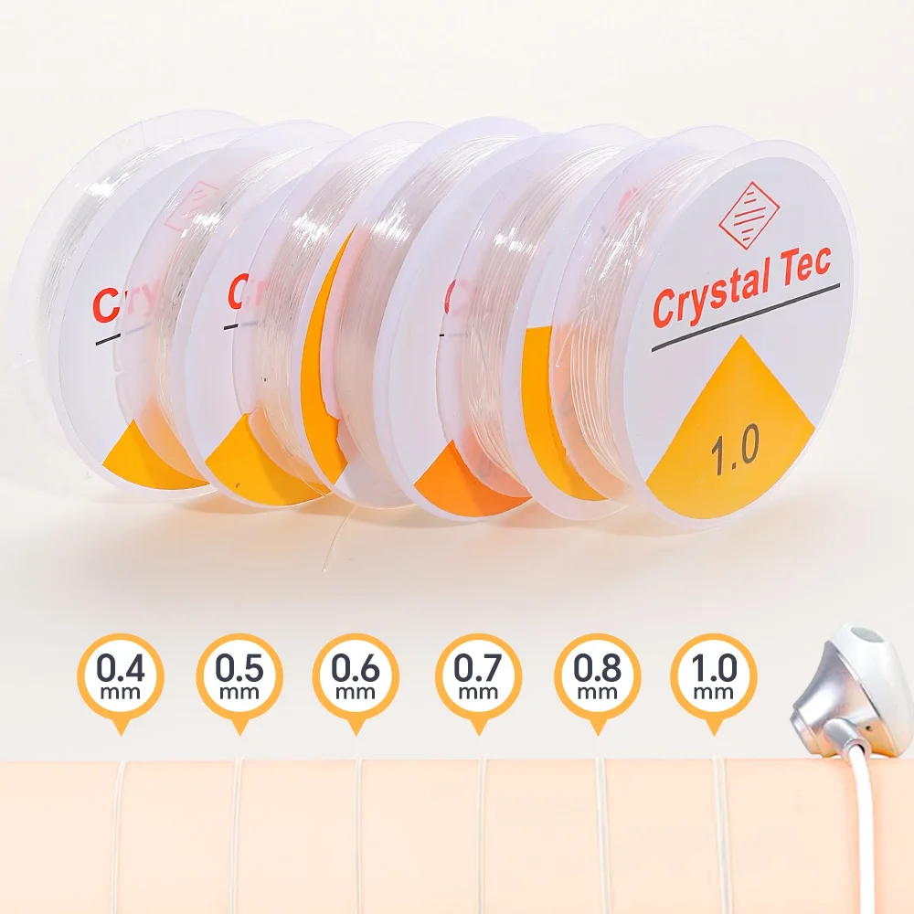 1 صندوق 0.4/0.5/0.6/0.7/0.8/1.0 مللي متر مطاطا كريستال الديكور الموضوع الحبل عدة لصنع المجوهرات قلادة سوار DIY بها بنفسك اكسسوارات