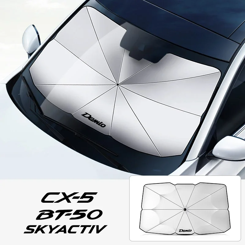 Car Front Shading Car Windshield Sunshade Umbrella For Mazda CX-5 CX-8 CX-9 CX-30 Axela BT-50 Biante Demio MPS MX-5 Skyactiv