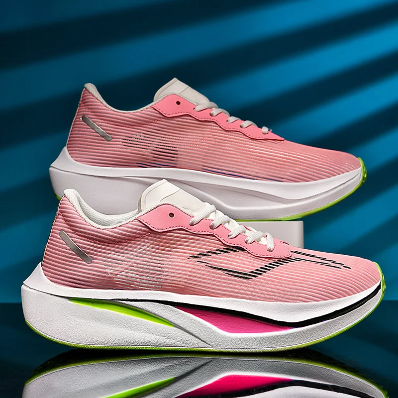 

2025 Hot Selling Lace Up Mens Sports Shoes Elastic Cushioning Comfortable Running Shoes Ultra Light Fashionable Walking Shoes