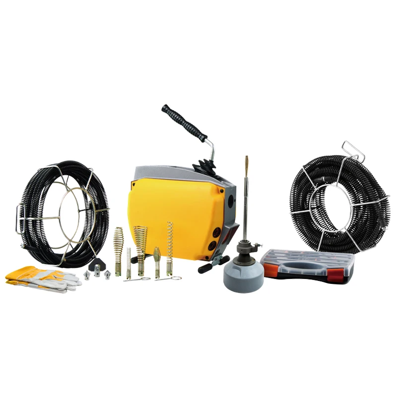 Drain Cleaning Machine with Household Cleaning Accessories