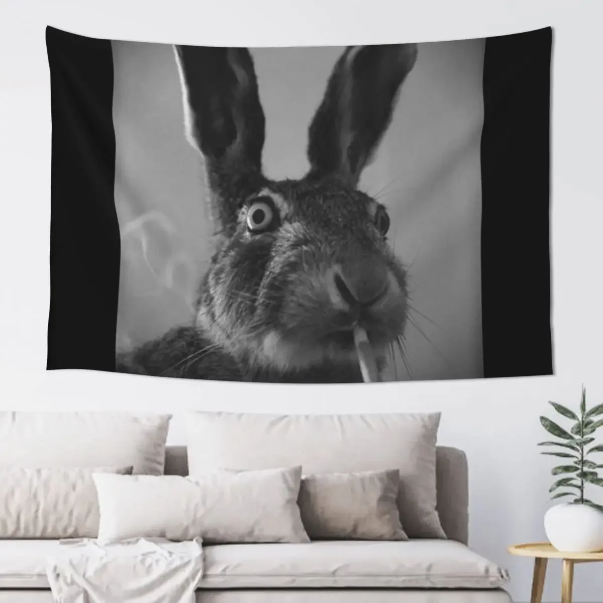 

Bunny Smokes Tapestry Art Mural Things To The Room Tapestry