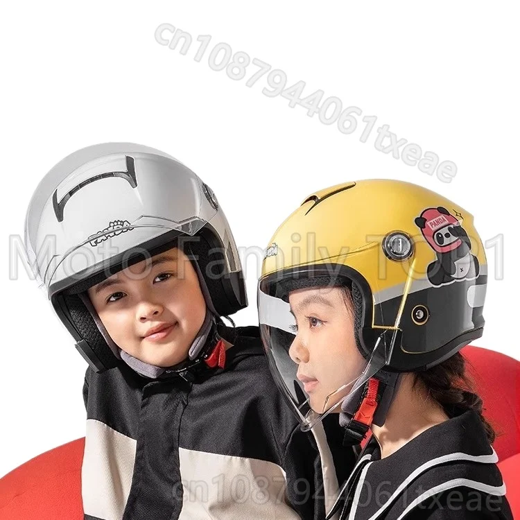 Children's helmet winter electric motorcycle boys and girls 3-12 years old children autumn winter hard hat casco moto