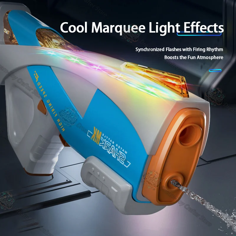 لعبة مسدس المياه الكهربائية للأطفال التلقائي شفط الناسف المحمولة في الهواء الطلق سبلاش معتمد الفضاء نمط قارب اللعب الشاطئ اطلاق النار فو