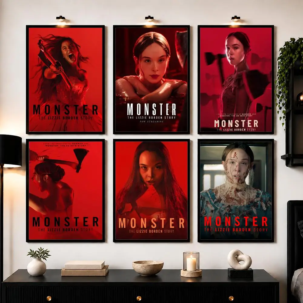 Horror TV M-Monster The Lizzie Borden Story Poster High-Quality Canvas Stylish Wall Mural For Living Room Decoration Artwork
