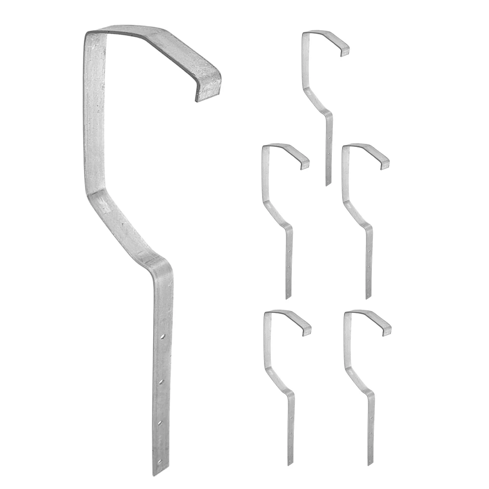 

6 Pcs Gutter Bracket Holder Roof Brackets Sink Support Metal Iron Fixed Rain Racks