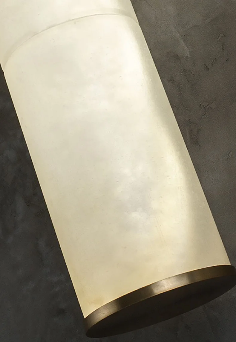 Cylindrical Natural Marble LED Wall Lights Copper