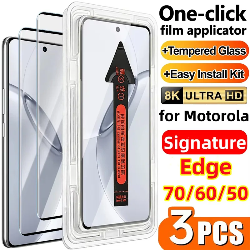 Easy Installation Screen Protector For Motorola Edge 60 70 50 Fusion Signature Tempered Glass for Moto G87 G86 G56 G37 G17 G55