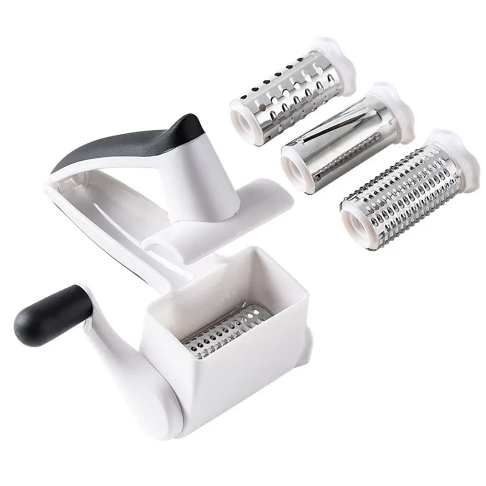 

3-in-1 Hand-Cranked Cheese Grater Hand Crank Multi-functional Parmesan Cheese Shredder Rotary Detachable Chocolate Grater Butter