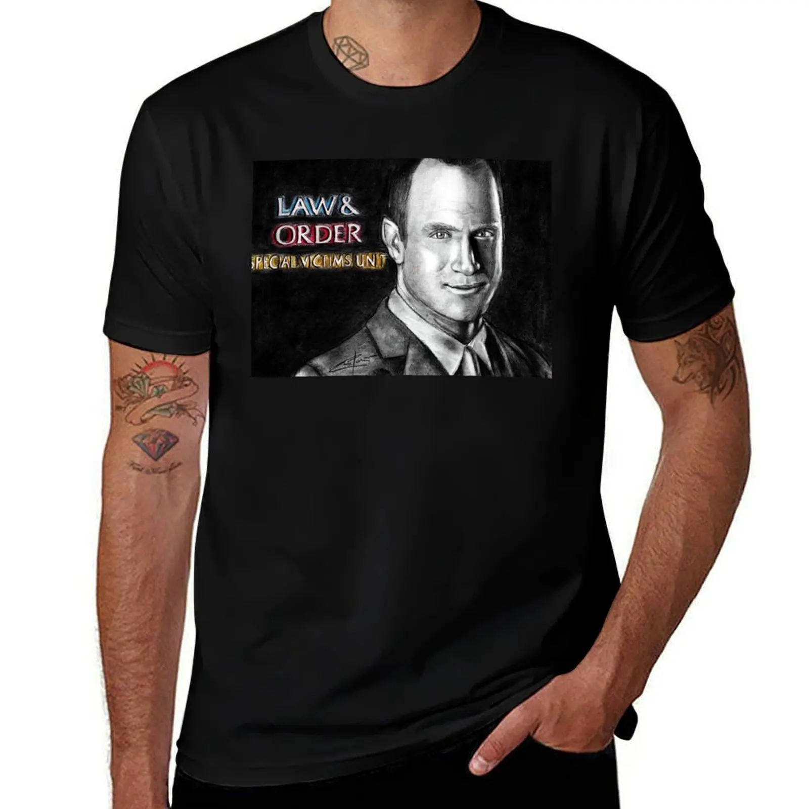 Elliot Stabler T-Shirt Big Size Short Sleeve Casual Top T-Shirt