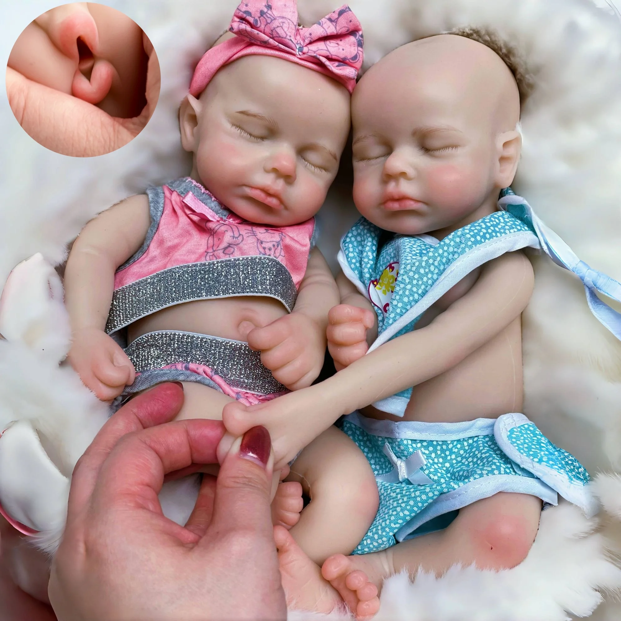 

13-дюймовые куклы реборн с открытым ртом Loulou Bebe для девочек и мальчиков, мягкие силиконовые куклы для новорожденных, силиконовые настоящие запчасти для всего тела