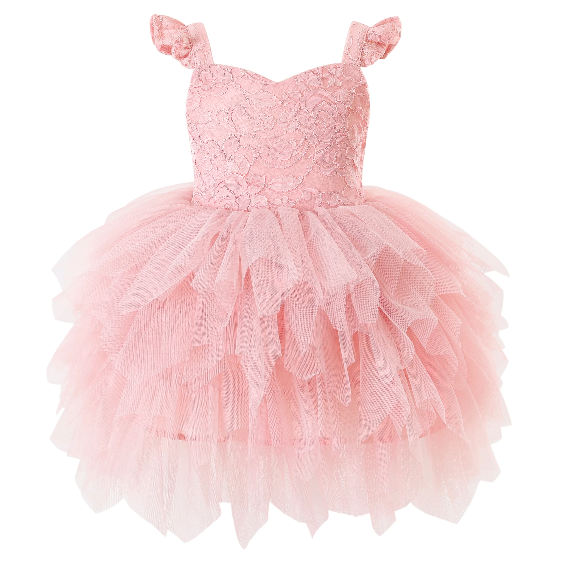 Flofallzique Girl Tutu Dresses Pink Tulle Fashion Lace Baby Clothes For Wedding Parties Christmas Festivals Celebrations