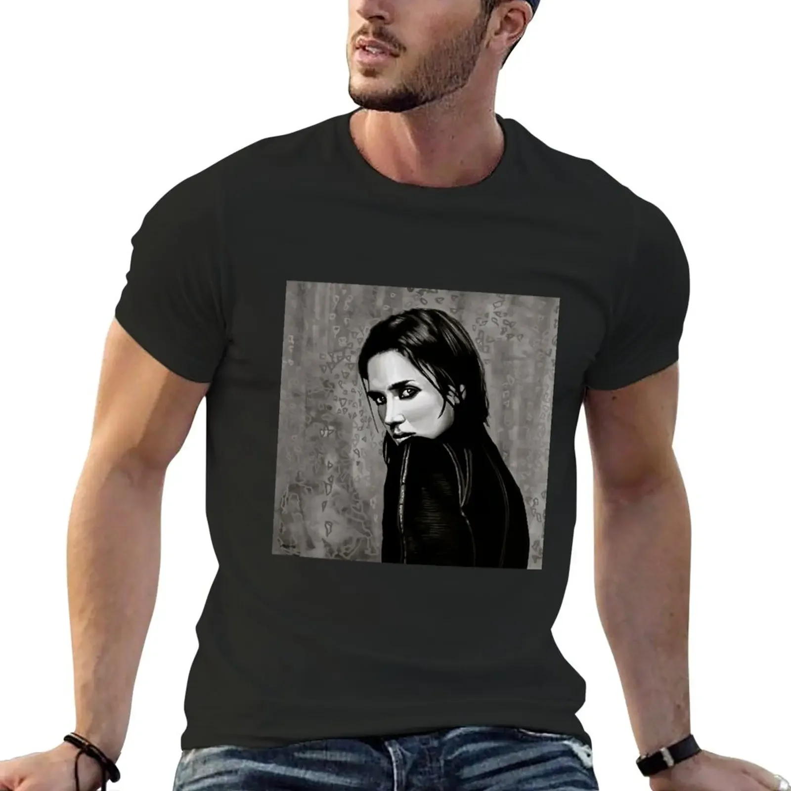 

Jennifer Connelly Painting T-Shirt oversized cute clothes vintage clothes mens t shirt