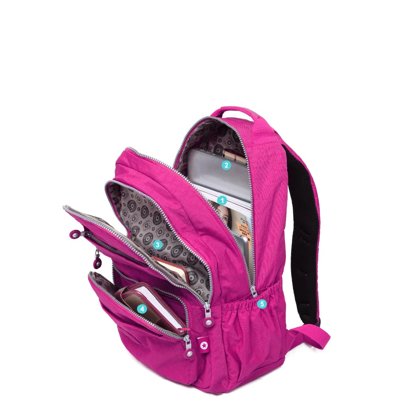 

TEGAOTE 2024, нейлон A4, большой емкости для ноутбука, школьный женский и мужской рюкзак, легкая дорожная сумка, синий, серый, черный, красный, фиолетовый M1604