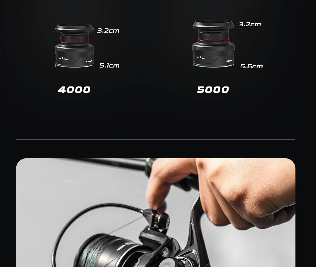 HANDING M1 Pro Spinnrolle Korrosionsbeständige Meerwasser-Angelrolle 9+1 Kugellager 15KG Max Bremskraft für Großfisch-Angeln – Detail 25