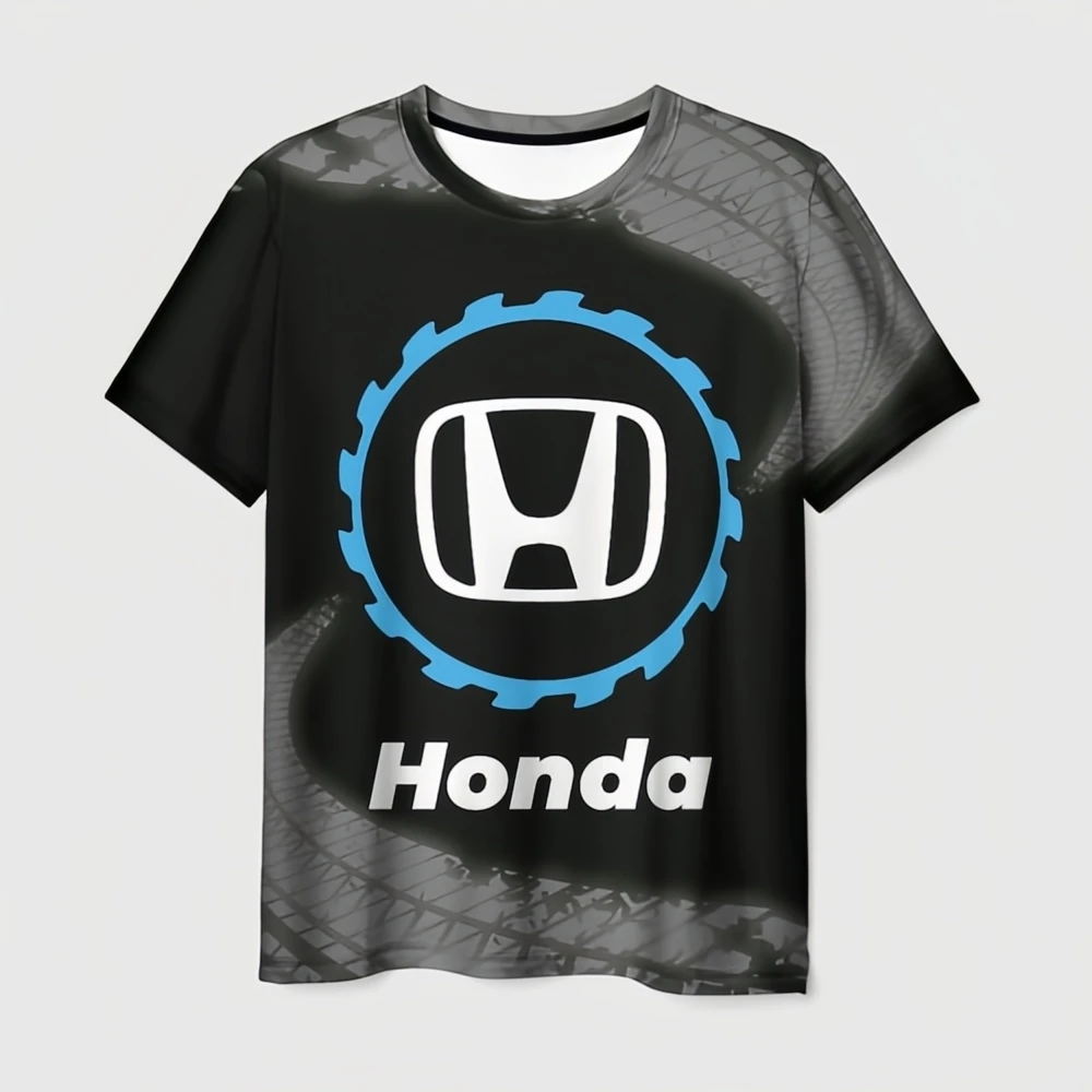 

Новый модный топ с принтом шин Honda для лета, мужская и женская футболка с короткими рукавами и круглым вырезом для езды на мотоцикле