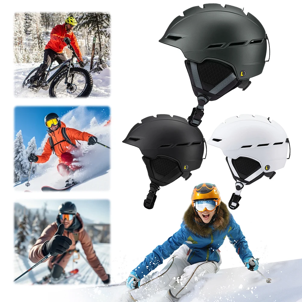 Ski Helmet Skateboard Helmet Shockproof Ski Protective Helmet Adjustable Lightweight Snowboard Helmet for Skiing Snowboarding