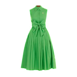 CHCH Women's Dress Summer Beach Party Sleeveless Single breasted Lace up Design Women's Long Dress