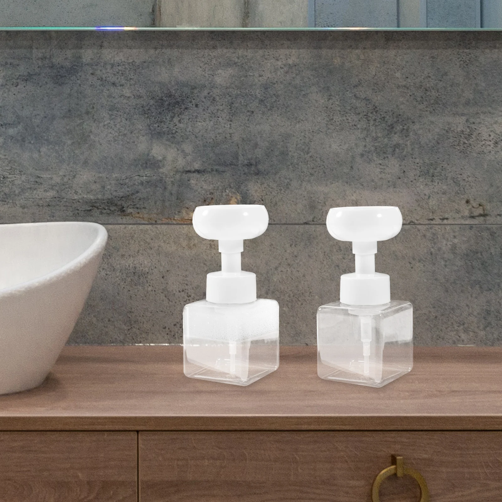 

2Pcs Refillable Soap Dispenser Bathroom Lotion Bottle Empty Shampoo Container Pump Portable Travel Foam Bubbler