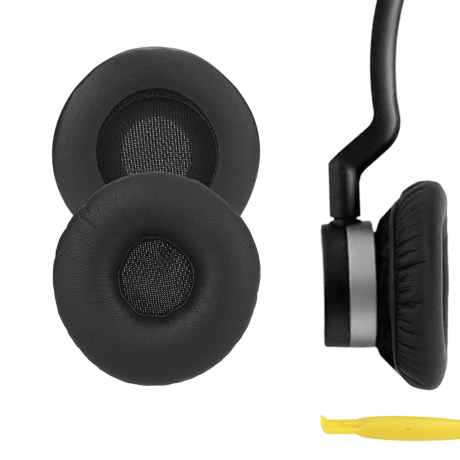 Geekria QuickFit Replacement Ear Pads for Jabra Biz 1100, Biz 1500, Biz 1900, Biz 2300, Biz 2400, Biz 2400 II Headphones