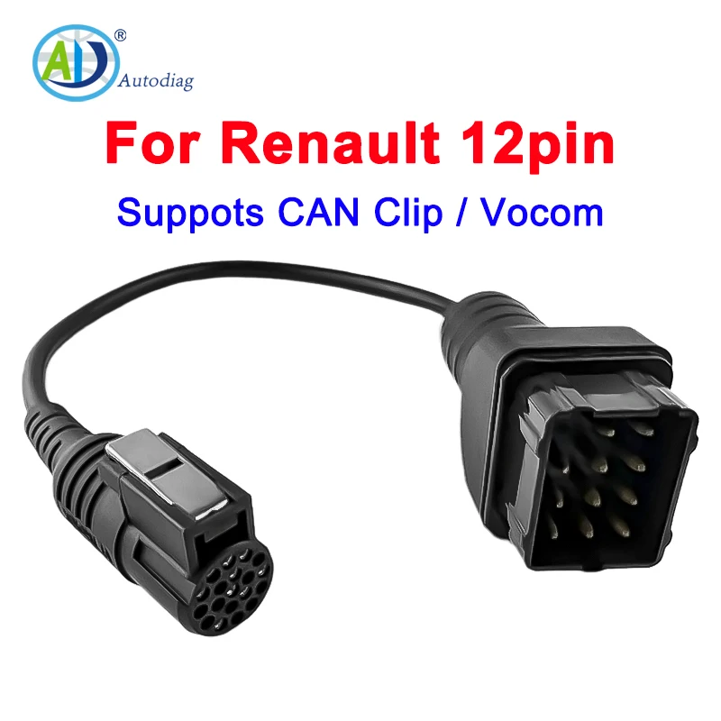 

Диагностический разъем для Renault для CAN Clip/Vocom диагностический сканер 12-контактный на 19-контактный разъем диагностического адаптера OBD