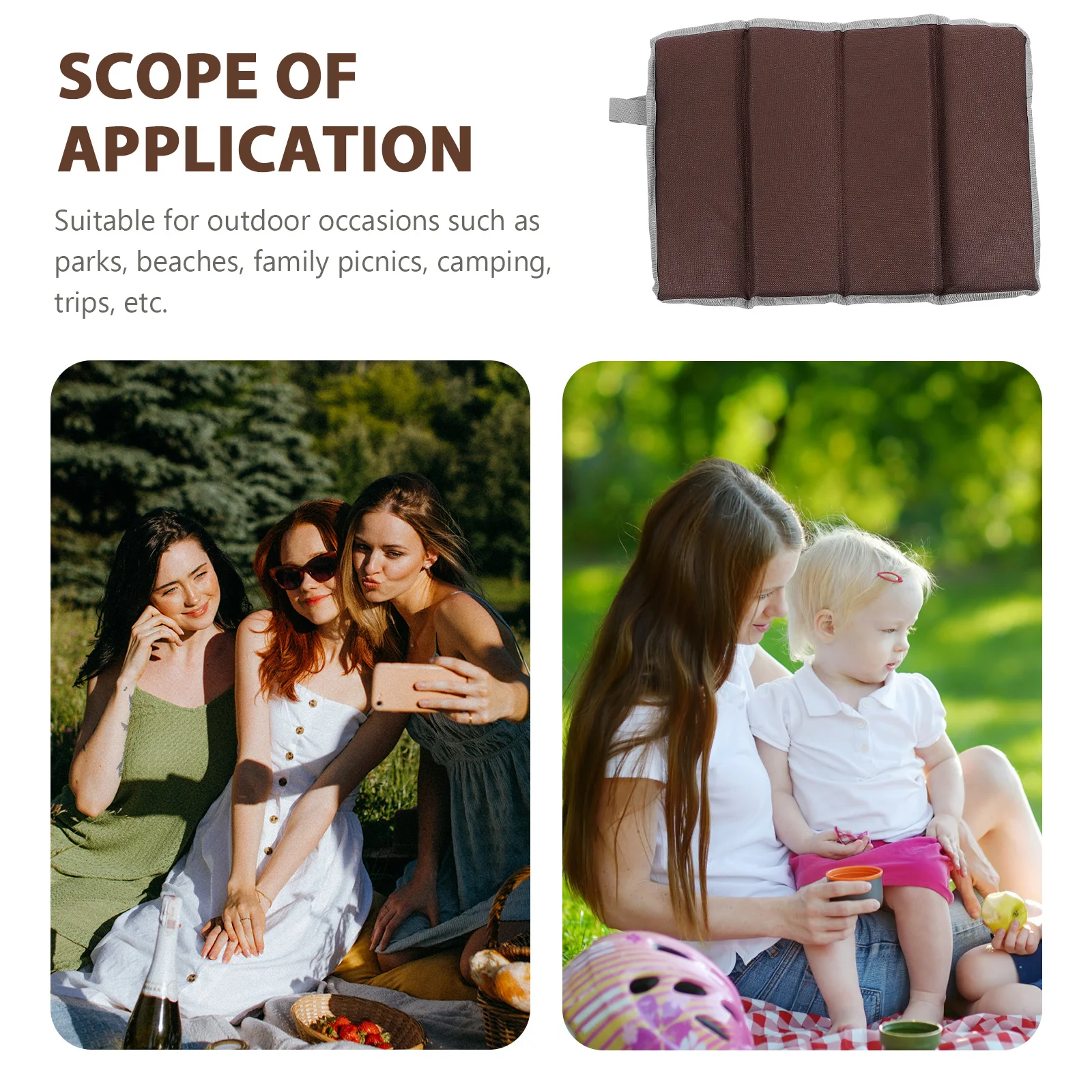 

Lightweight Folding Seat Mat for Camping Picnic Beach Park Portable Outdoor Sitting Cushion Compact Travel Mat