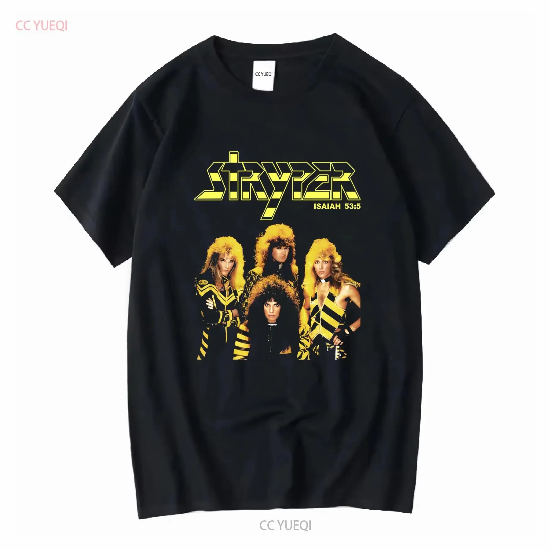 Stryper T shirt Band Isaiah 53 5 To Hell With the Devil S long or short sleeves vintage Washed Breathable Unisex Versatile