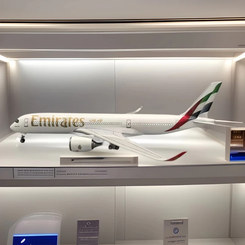 

1/142 Scale 47CM Emirates Airplane A350 UAE Airline Model W LED Light & Wheel Diecast Plastic Resin Plane For decor Collection