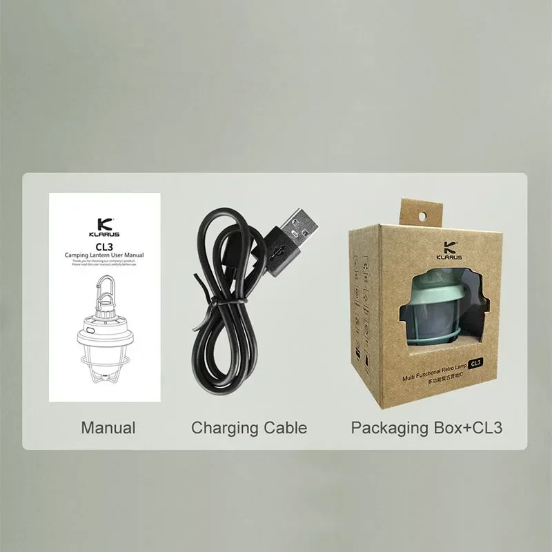 

Klarus CL3 Rechargeable Camping Light / Portable Lantern, Adjustable 1300K/2700K/4000K for Multiple Scenarios, Magnetic Top